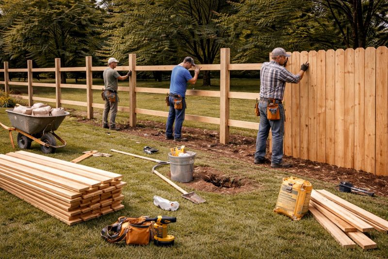 Wood Fence Construction in Pearland, TX