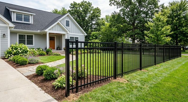 Black Metal Fence Installation in St Louis, MO