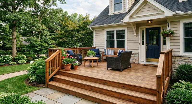 Wooden Veranda Construction in Redmond, WA
